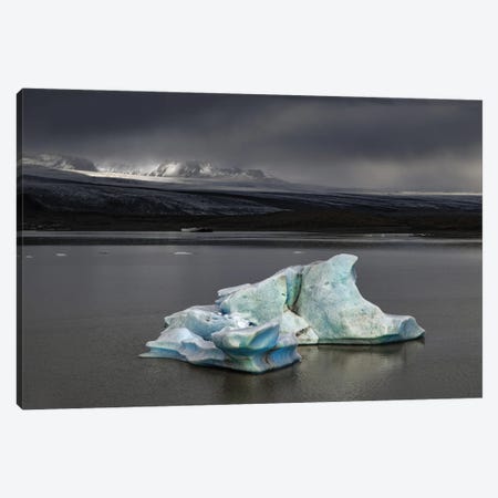 Iceberg Against Stormy Skies And Sunlight Canvas Print #JRX371} by Jane Rix Canvas Print