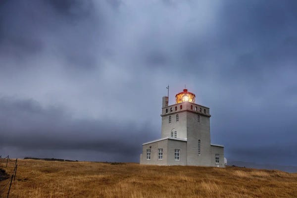 Stormy Evening At Dyrholaey Lighthouse, Iceland