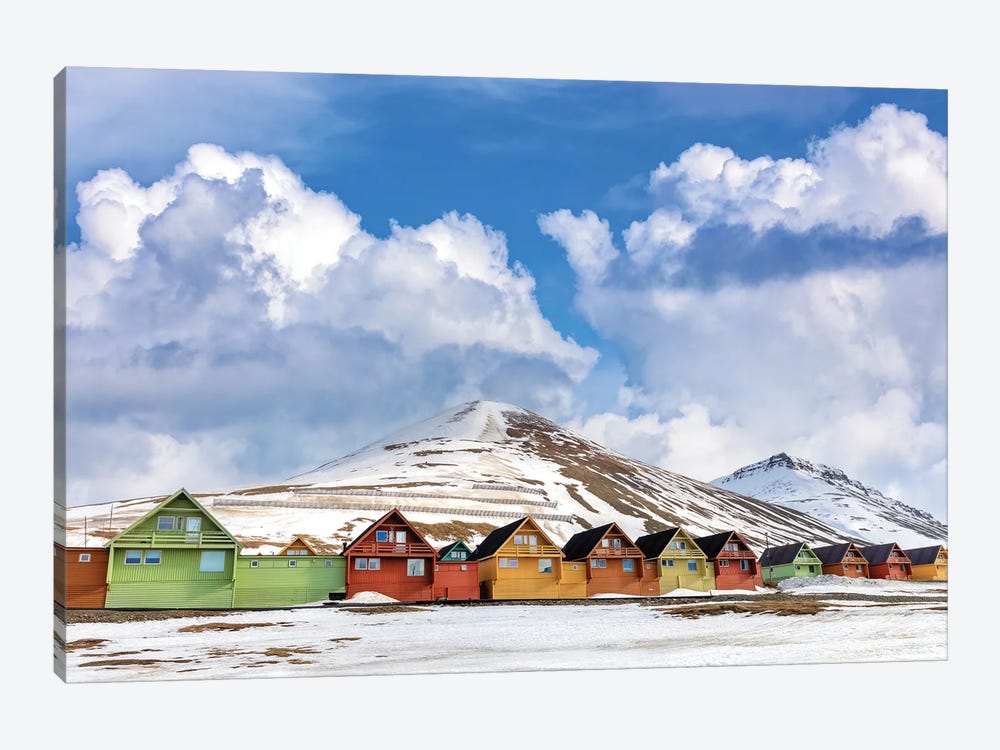 Wooden Houses In Longyearbyen, Svalbard by Jane Rix 1-piece Canvas Art Print