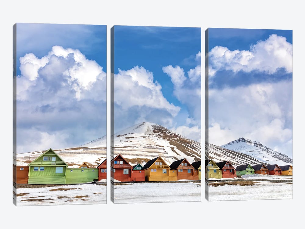 Wooden Houses In Longyearbyen, Svalbard by Jane Rix 3-piece Art Print