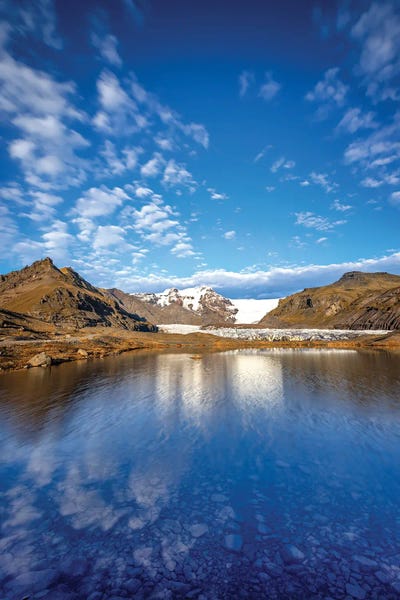 Jane Rix: Svinafellsjokull Glacier Reflected by Jane Rix