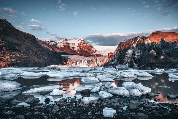Glaciers & Icebergs: Dark And Moody Icelandic Glacier by Jane Rix