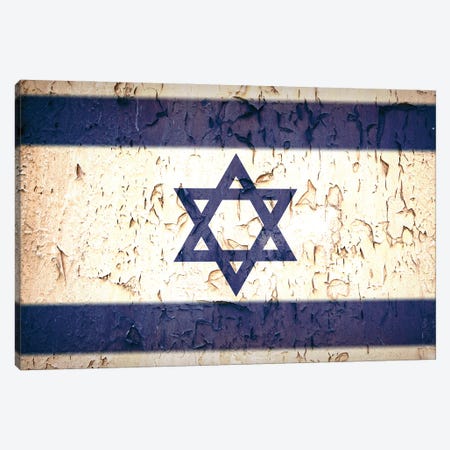 Vintage Flag Of Israel Canvas Print #JRX3} by Jane Rix Canvas Wall Art