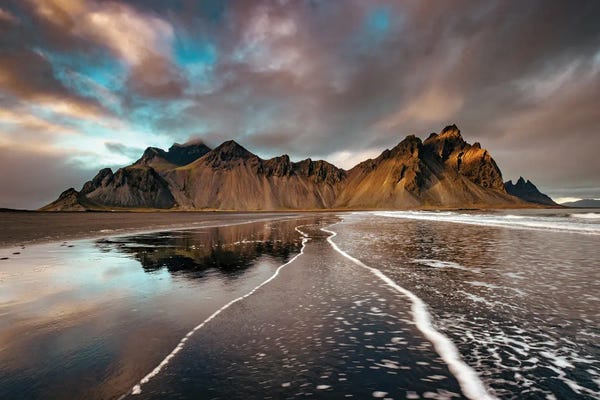 Jane Rix: Vestrahorn In Sunlight, Iceland by Jane Rix