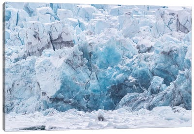 Crack In A Glacier, Svalbard Canvas Art Print - Svalbard