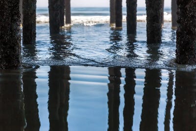 Under The Pier At Old Orchard Beach by Jane Rix canvas print
