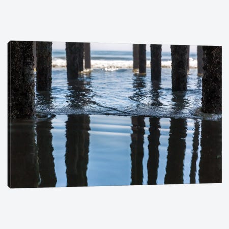 Under The Pier At Old Orchard Beach Canvas Print #JRX420} by Jane Rix Art Print
