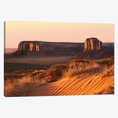 Morning Light In Monument Valley Canvas Print #JRX43} by Jane Rix Canvas Artwork