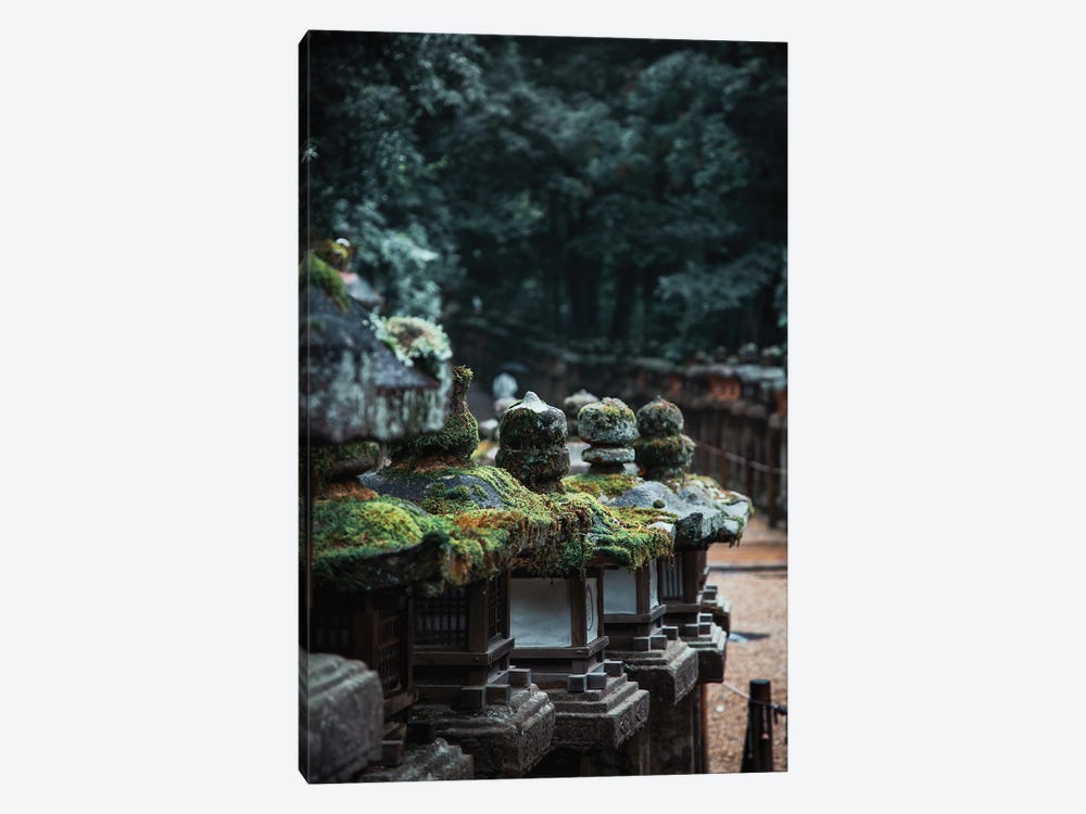Stone Temple Lanterns At Nara Park. by Jane Rix 1-piece Canvas Artwork