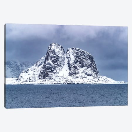 Svalbard Mountain And Sea Canvas Print #JRX457} by Jane Rix Canvas Print