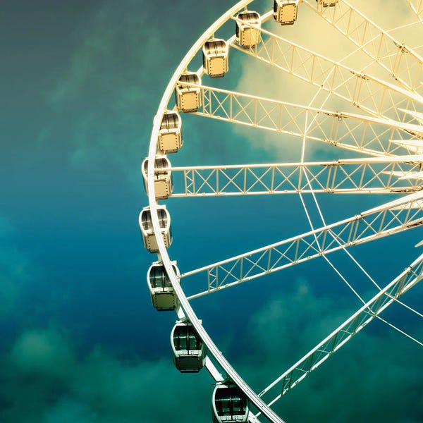 Jane Rix: Retro Style Ferris Wheel by Jane Rix