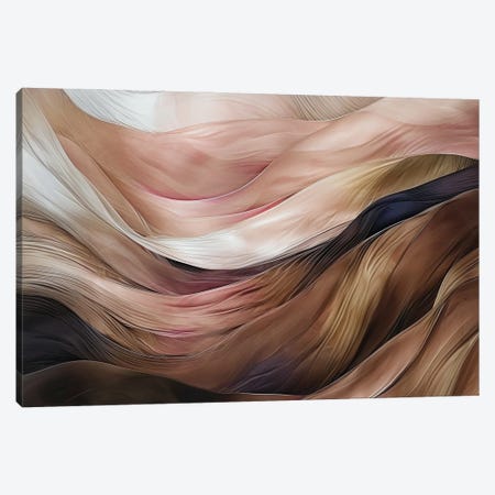 Silk In Pink And Bronze Canvas Print #JRX479} by Jane Rix Canvas Wall Art