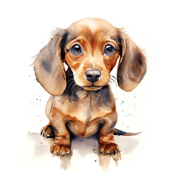 Puppies: Tan Dachshund Puppy by Jane Rix
