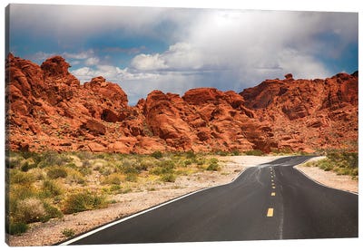 Road To The Valley Of Fire, Usa Canvas Art Print - Valley Art