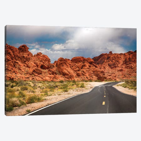 Road To The Valley Of Fire, Usa Canvas Print #JRX48} by Jane Rix Canvas Art