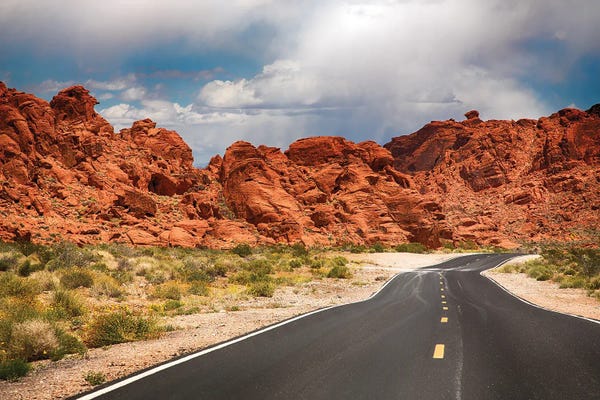 Jane Rix: Road To The Valley Of Fire, Usa by Jane Rix