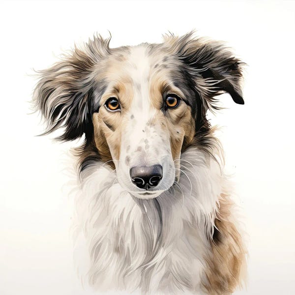 Jane Rix: Borzoi Portrait by Jane Rix