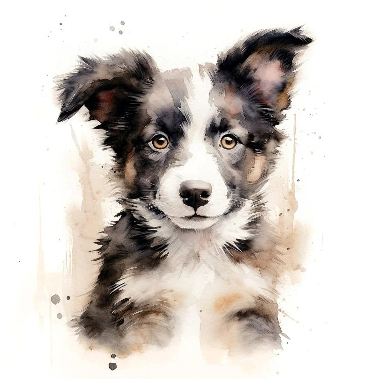 Border Collie Watercolour by Jane Rix wall art
