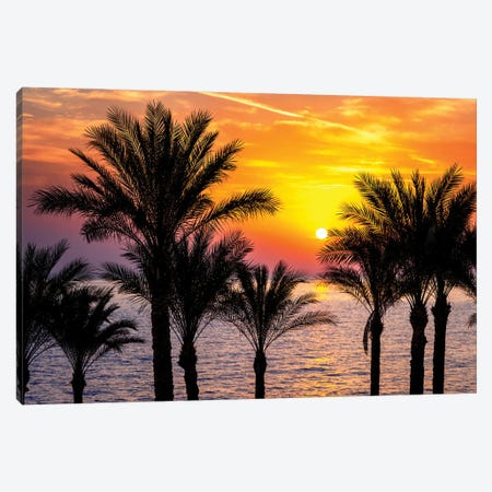 Colourful Sunrise Over The Red Sea, Egypt Canvas Print #JRX49} by Jane Rix Canvas Artwork