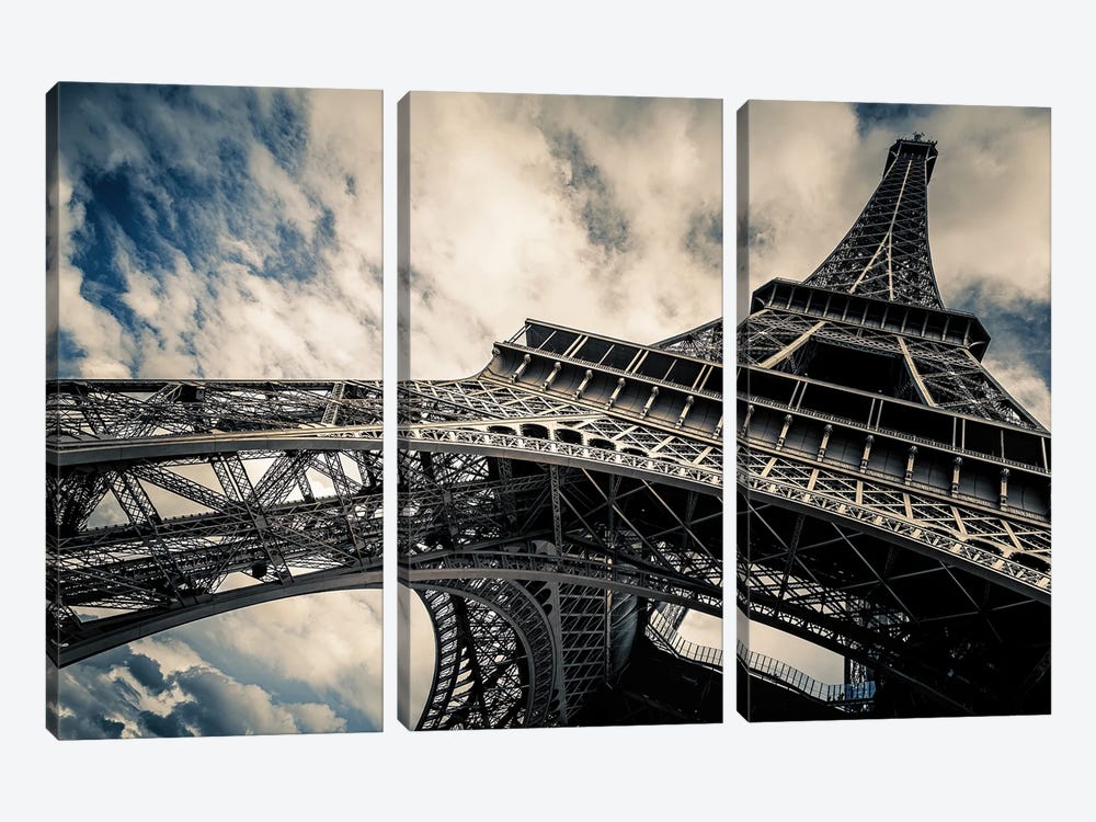 Eiffel Tower, Paris, Low Angle View by Jane Rix 3-piece Canvas Art