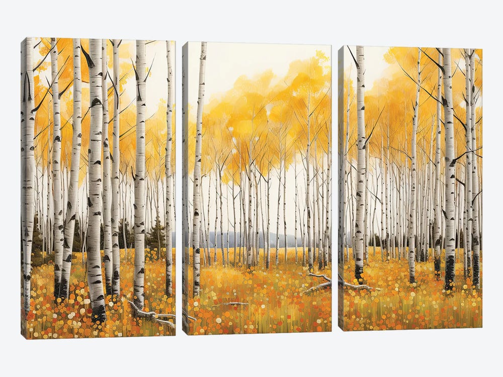 Aspen Forest by Jane Rix 3-piece Canvas Art