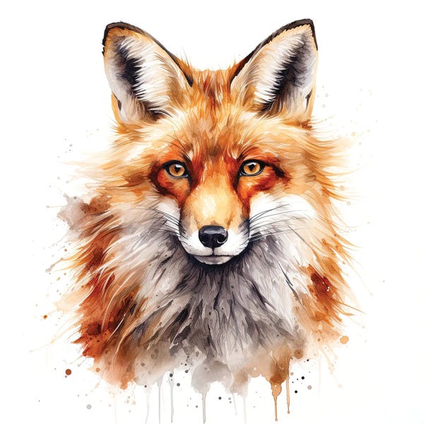 Foxes: Red Fox Portrait by Jane Rix
