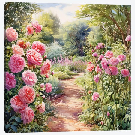 Rose Garden Canvas Print #JRX516} by Jane Rix Canvas Art