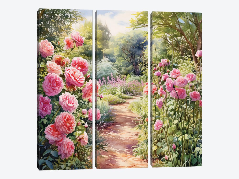 Rose Garden by Jane Rix 3-piece Art Print