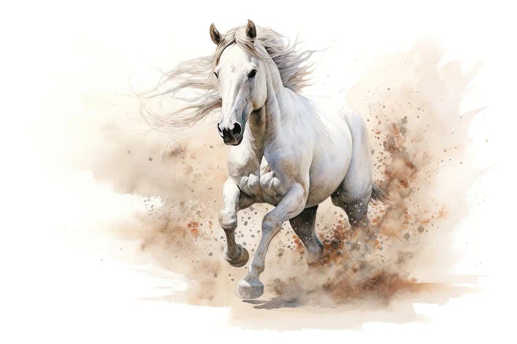 White Horse Galloping