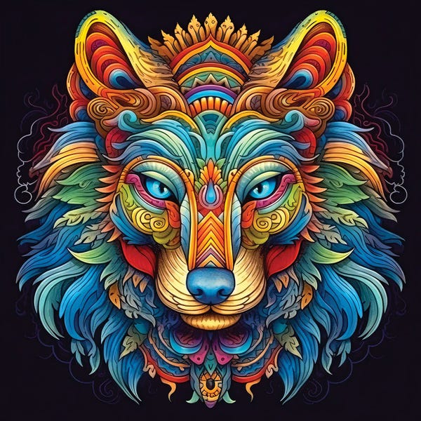 Jane Rix: Wolf Head Totum by Jane Rix