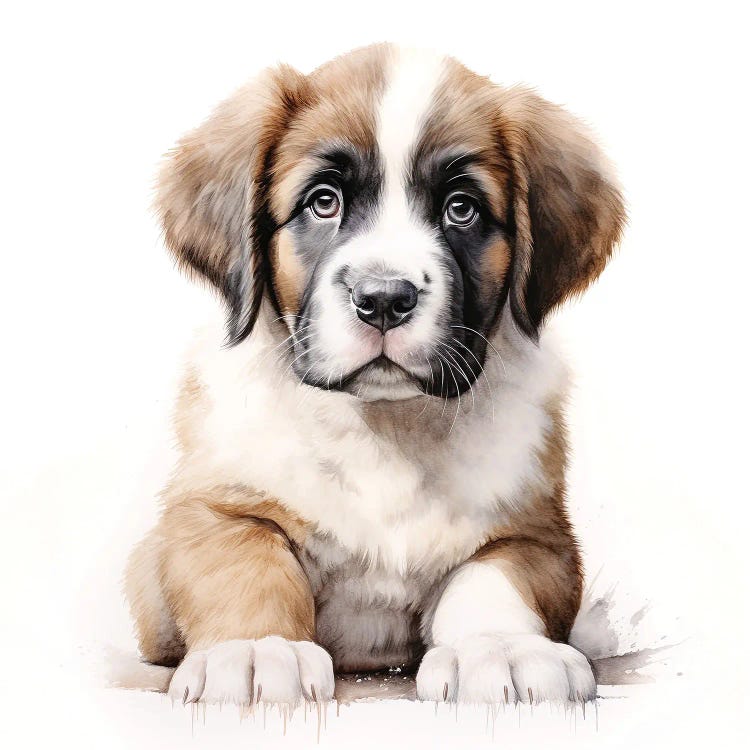 St Bernard Portrait by Jane Rix wall art