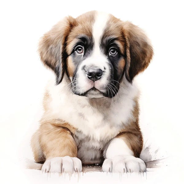 St. Bernards: St Bernard Portrait by Jane Rix