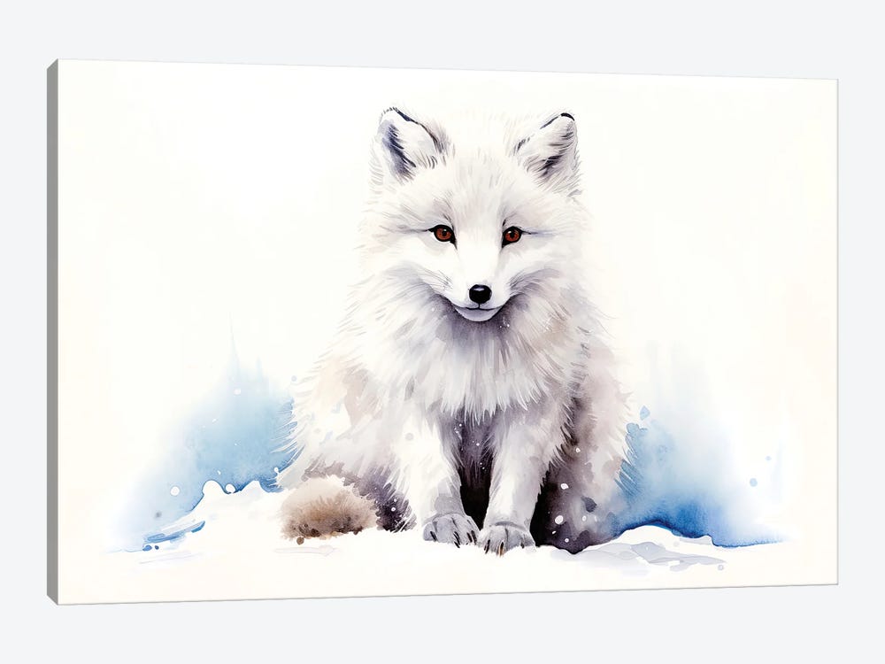 Arctic Fox In The Snow by Jane Rix 1-piece Art Print