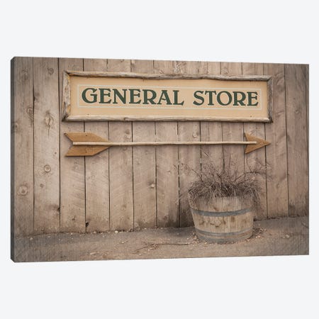 Vintage General Store Sign Canvas Print #JRX5} by Jane Rix Art Print
