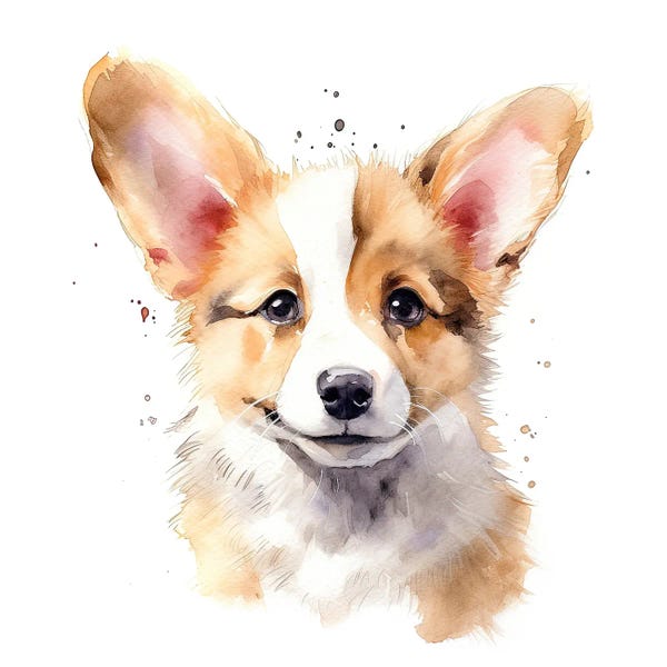 Corgis: Welsh Corgi Puppy Portrait by Jane Rix