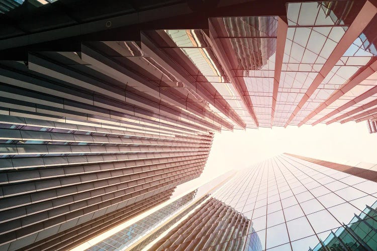 London Architectural Background With Pink Tones