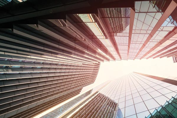 London Architectural Background With Pink Tones