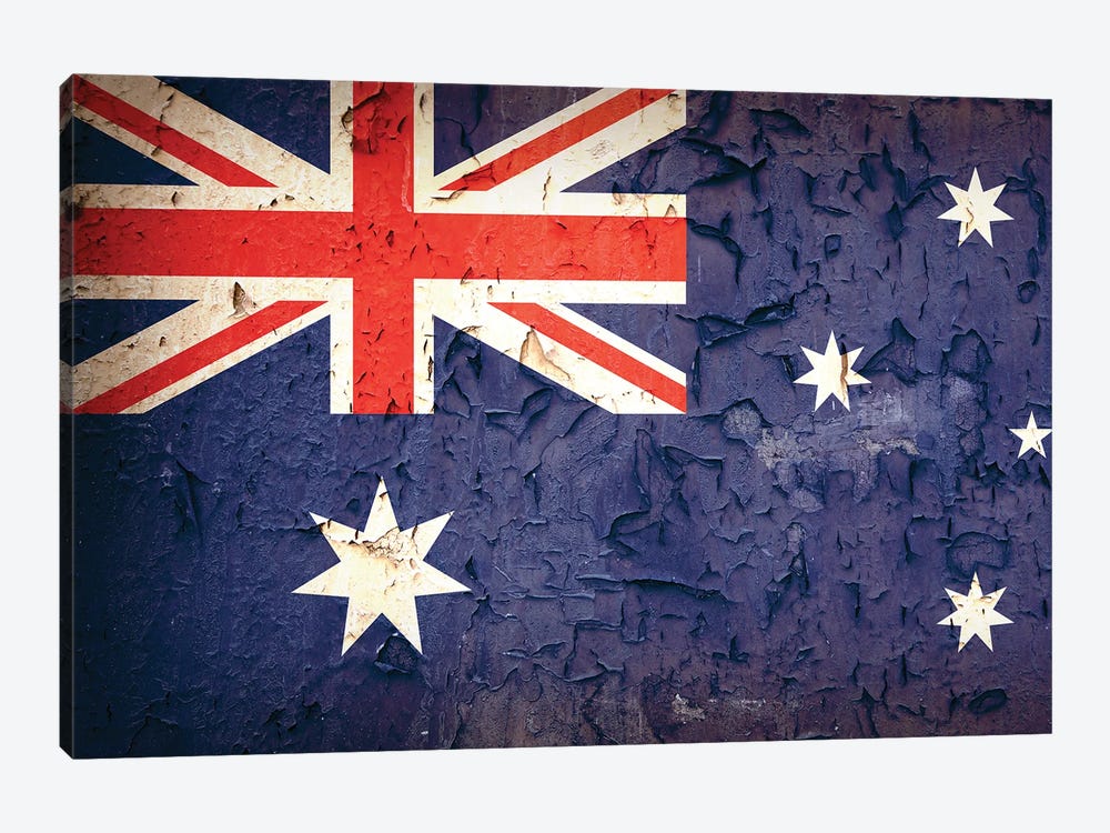 Vintage Australian Flag by Jane Rix 1-piece Art Print