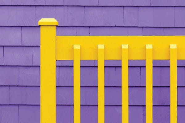 Complementary Colors: Shingle Wall And Fence by Jane Rix