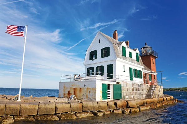 Maine: Rockland Breakwater Lighthouse, Maine, USA by Jane Rix