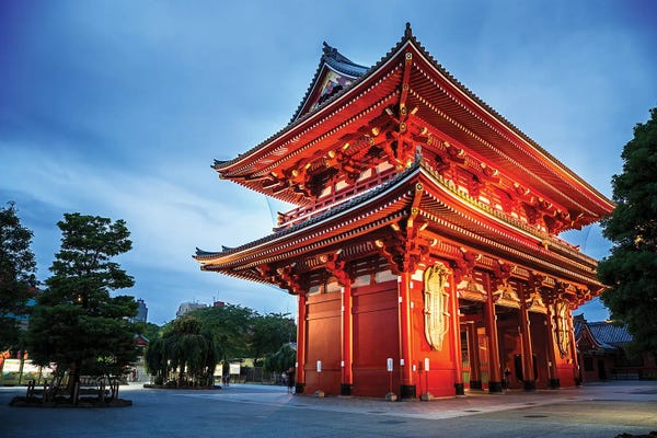 Sensoji Temple At Dusk, Tokyo