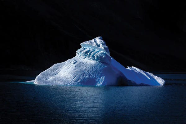 Greenland Iceberg With Dark Background