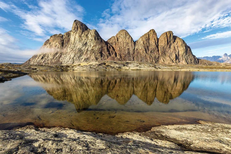 Bear Islands Reflected Mountains, Greenland by Jane Rix canvas print