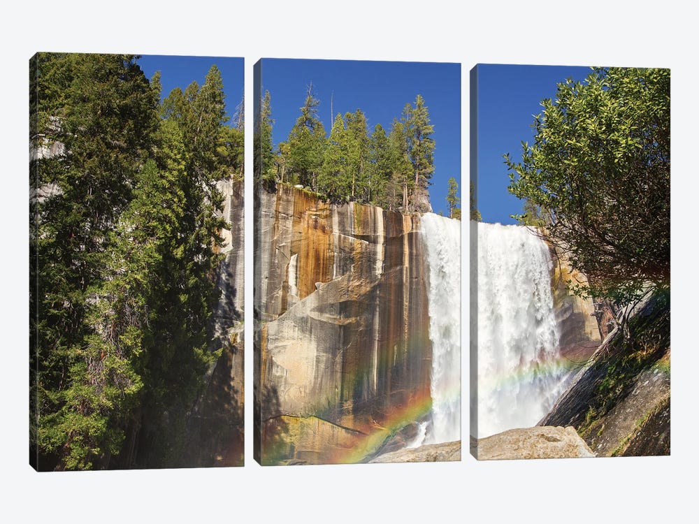 Vernal Falls Double Rainbow, Yosemite, Usa by Jane Rix 3-piece Canvas Artwork