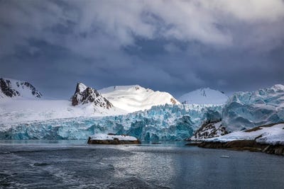 Canvas Print: Sunlight Through Storm Clouds In Svalbard by Jane Rix - thumbnail