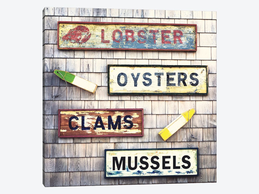 Seafood Signs by Jane Rix 1-piece Art Print