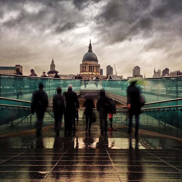 Rain: St Paul's Cathedral In The Rain, London by Jane Rix