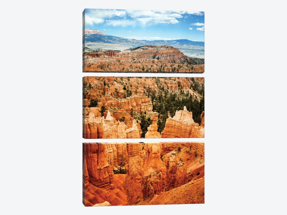 Bryce Canyon, Usa by Jane Rix 3-piece Canvas Print
