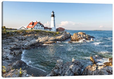 Portland Head Lighthouse, Usa Canvas Art Print - Lighthouse Art