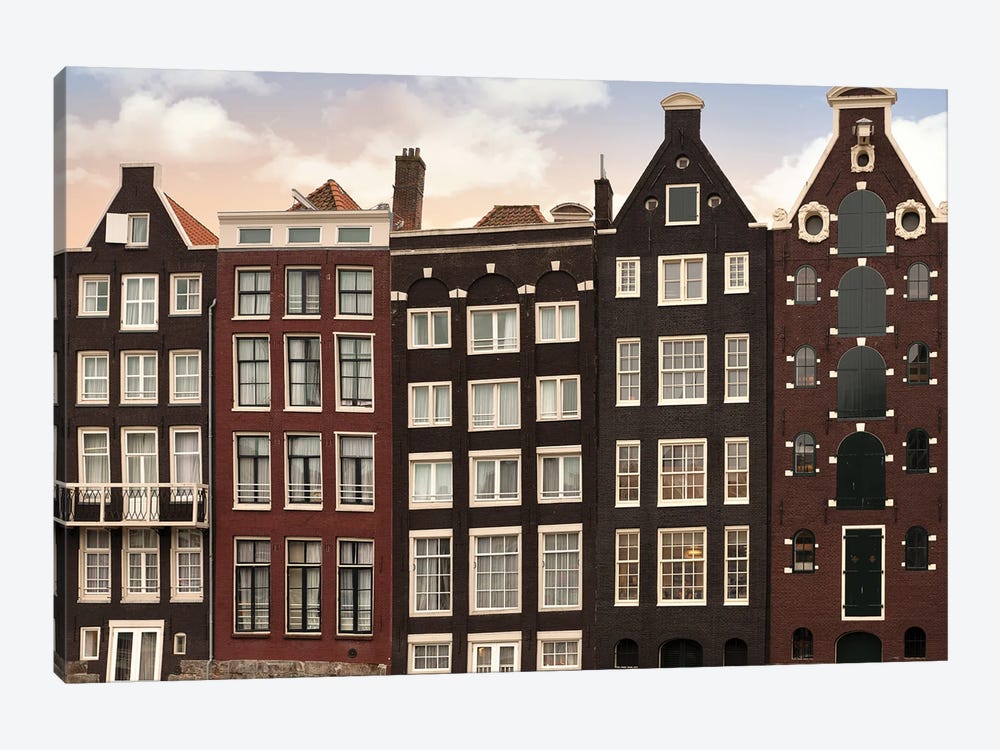 Amsterdam Architecture At Twilight by Jane Rix 1-piece Canvas Artwork
